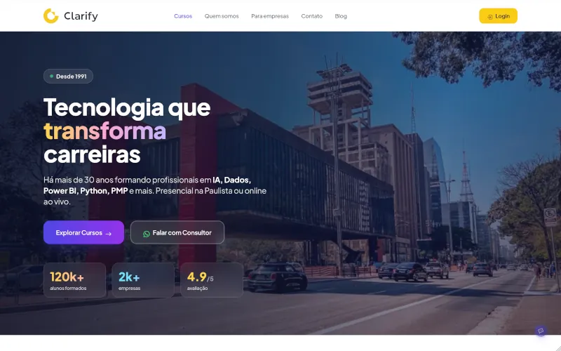 Clarify — Escola de tecnologia na Av. Paulista