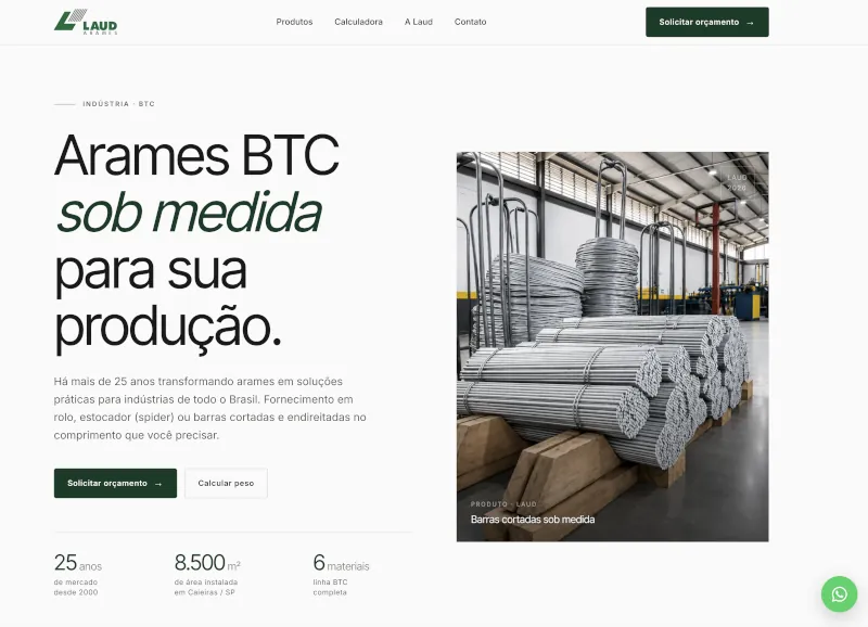 Laud Arames — Indústria de arames de aço carbono em Caieiras/SP