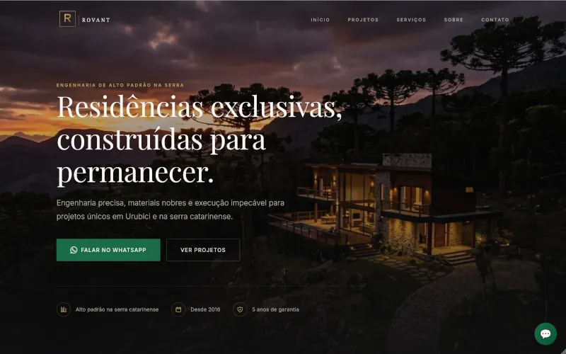 Rovant Engenharia e Construção — Construtora em Urubici/SC